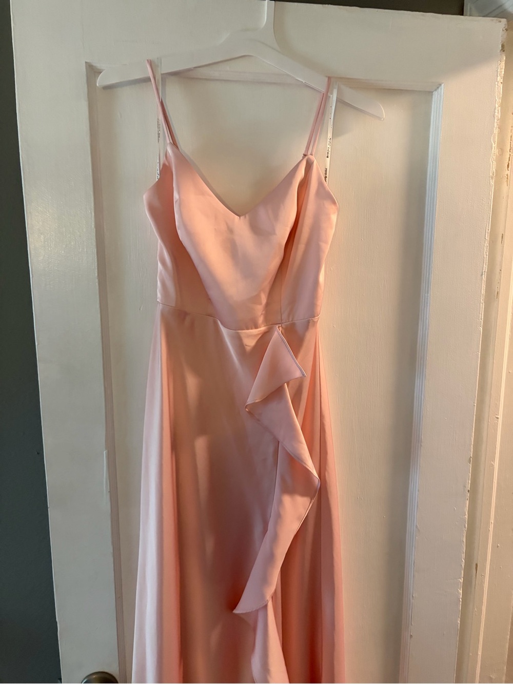 Birdy Grey Theresa Dress- Matte Satin Fabric & Blush Pink Blush Color - Picture 6 of 13